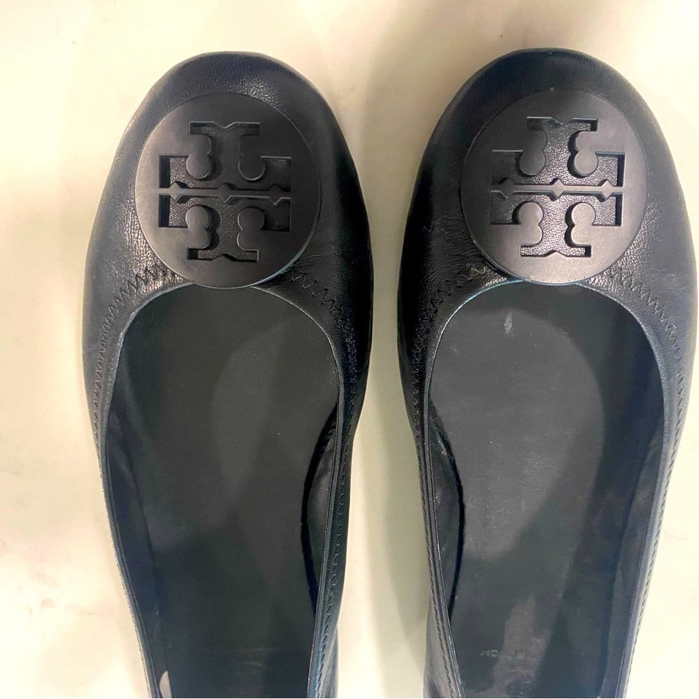Tory Burch Black Leather Flats